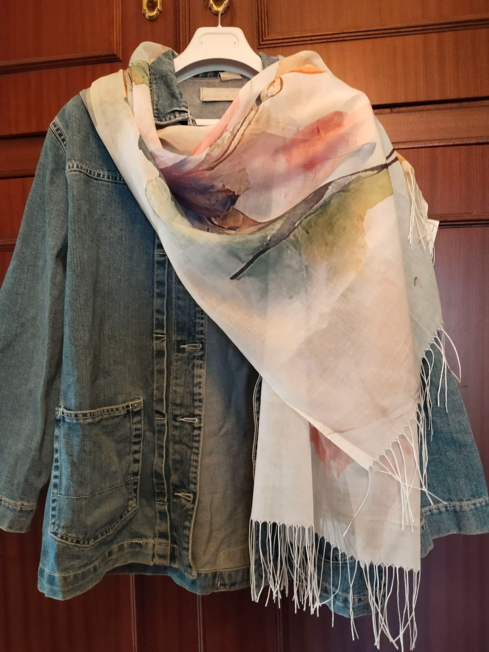 Floral print scarf 🌷 80% cotton – photo 7